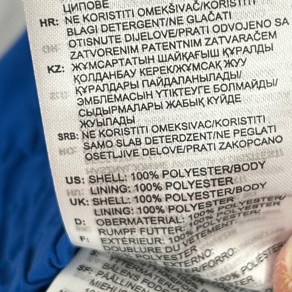 Reebok Cardi B Blue and White Cropped Track Jacket Windbreaker Women's 1X Sample - Picture 10 of 13